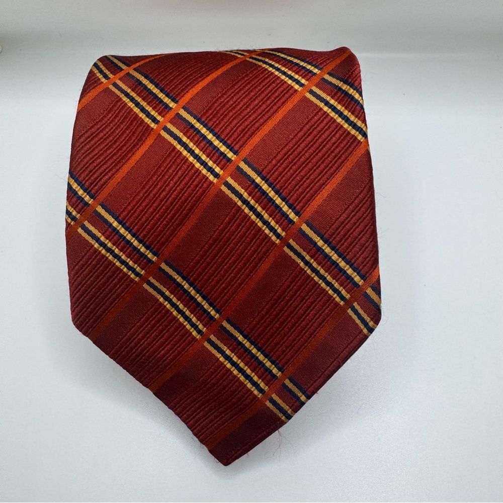 Ike Behar Rust Tone Silk Tie